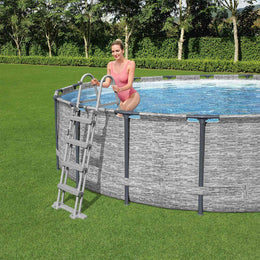 Bestway Power Steel Swimming Pool Rund 488x122 cm