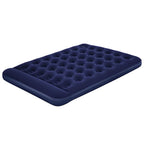 Luftmatratze Aufblasbar Beflockt mit Fußpumpe 203x152x28 cm
