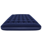 Luftmatratze Aufblasbar Beflockt mit Fußpumpe 203x152x28 cm