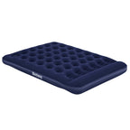 Luftmatratze Aufblasbar Beflockt mit Fußpumpe 203x152x28 cm