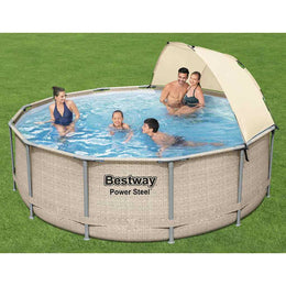 Bestway Power Steel Swimmingpool-Set mit Dach 396x107 cm