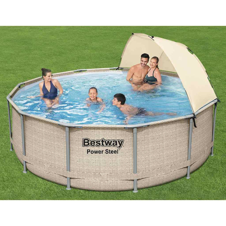 Bestway Power Steel Swimmingpool-Set mit Dach 396x107 cm