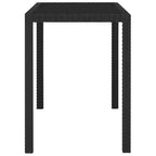 5-tlg. Garten-Essgruppe mit Auflagen Poly Rattan Schwarz