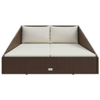 Gartenbett Braun 110x200 cm Poly Rattan