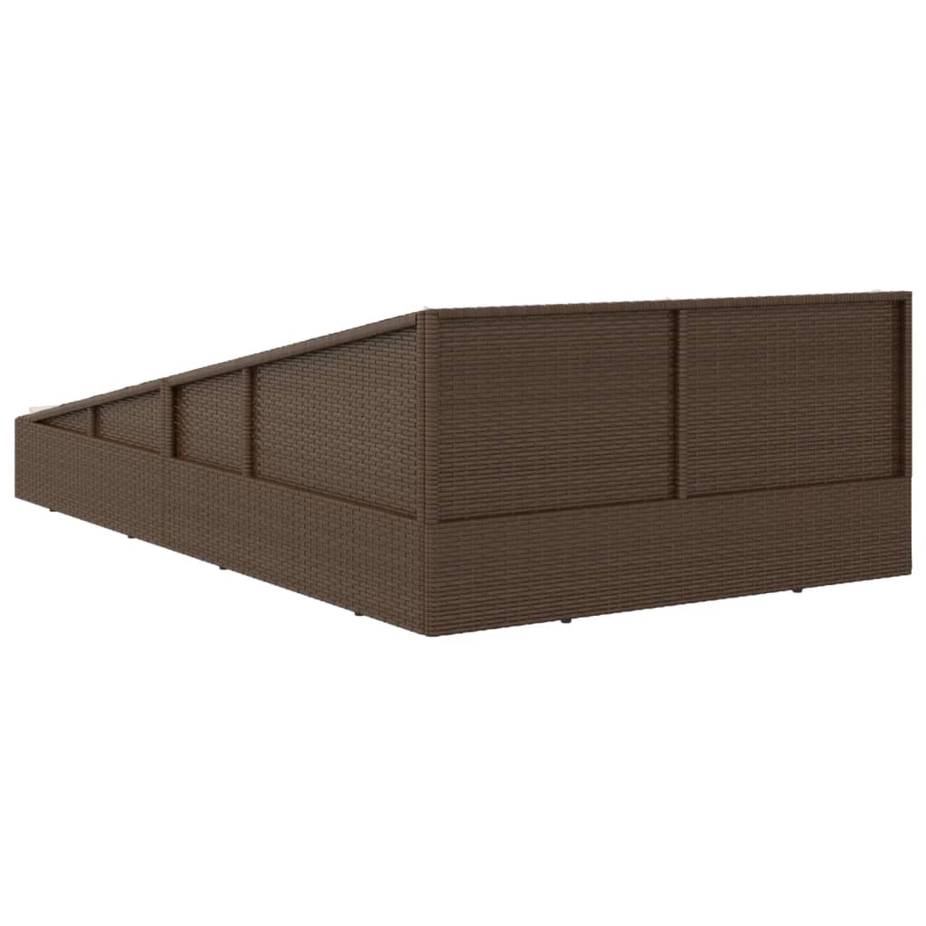 Gartenbett Braun 110x200 cm Poly Rattan