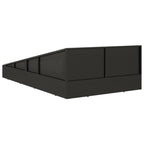 Gartenbett Schwarz 110x200 cm Poly Rattan