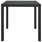 Gartentisch Schwarz 80x80x74 cm Aluminium und WPC