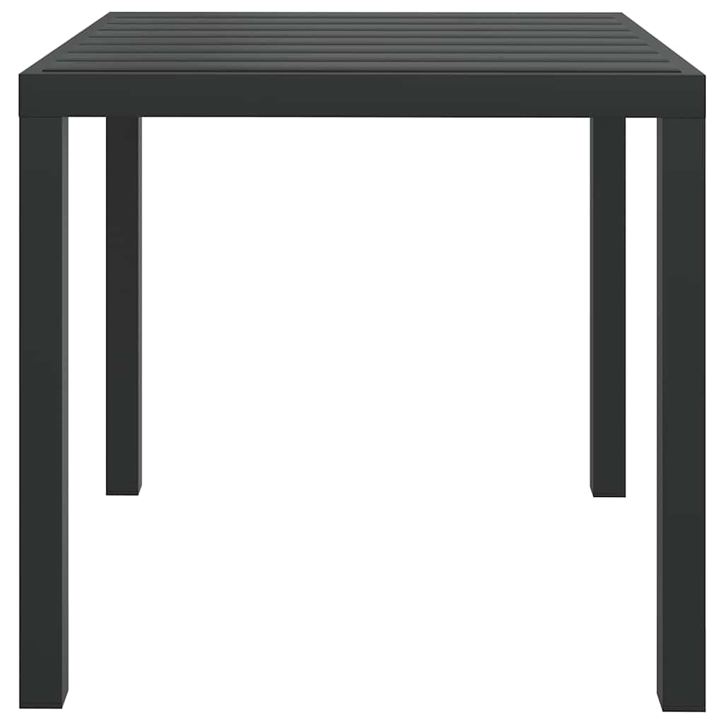Gartentisch Schwarz 80x80x74 cm Aluminium und WPC