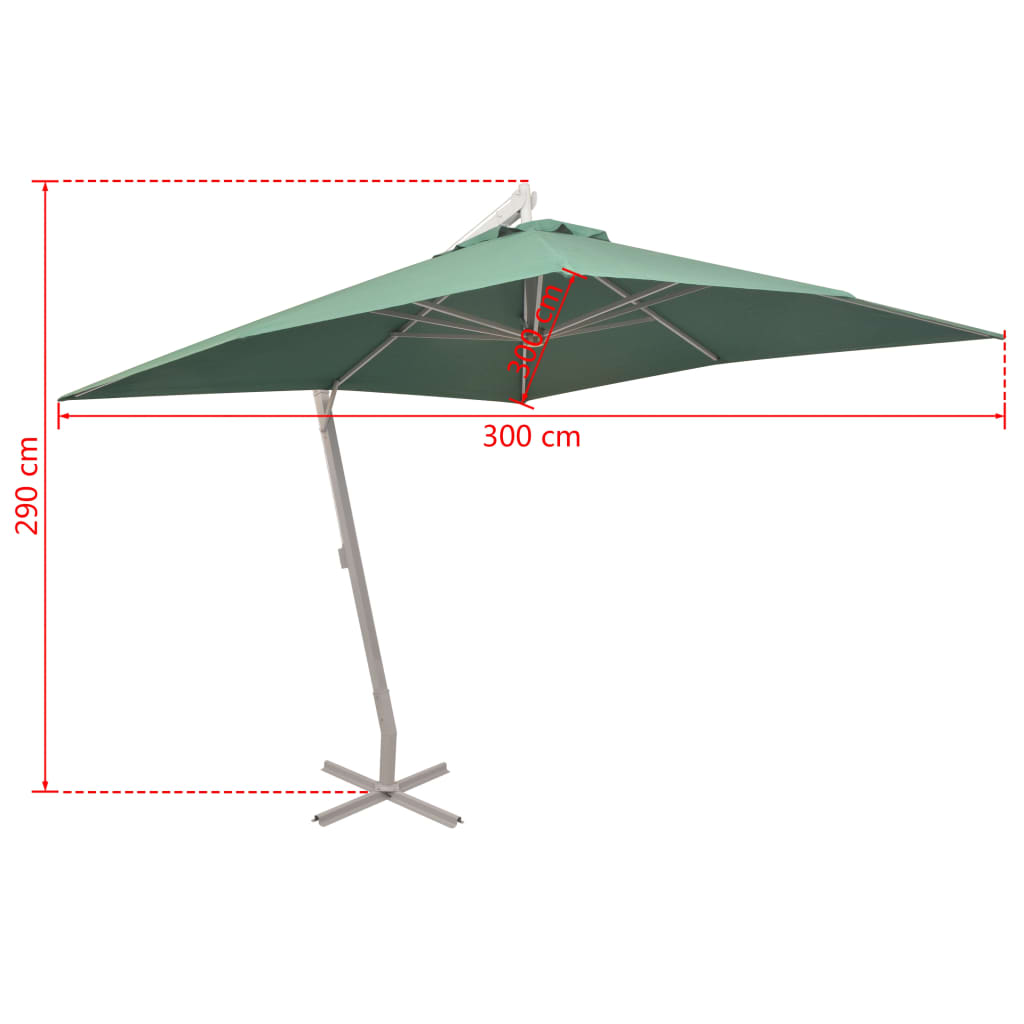 Ampelschirm mit Aluminium-Mast 300x300 cm