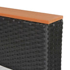 7-tlg. Garten-Lounge-Set mit Auflagen Poly Rattan Schwarz
