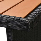5-tlg. Garten-Lounge-Set mit Kissen Poly Rattan Schwarz