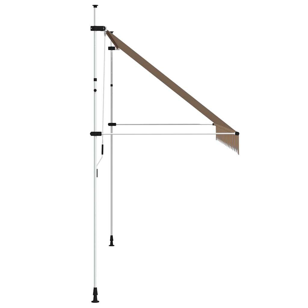 Einziehbare Markise Handbetrieben 350 cm Gelb/Blau Gestreift