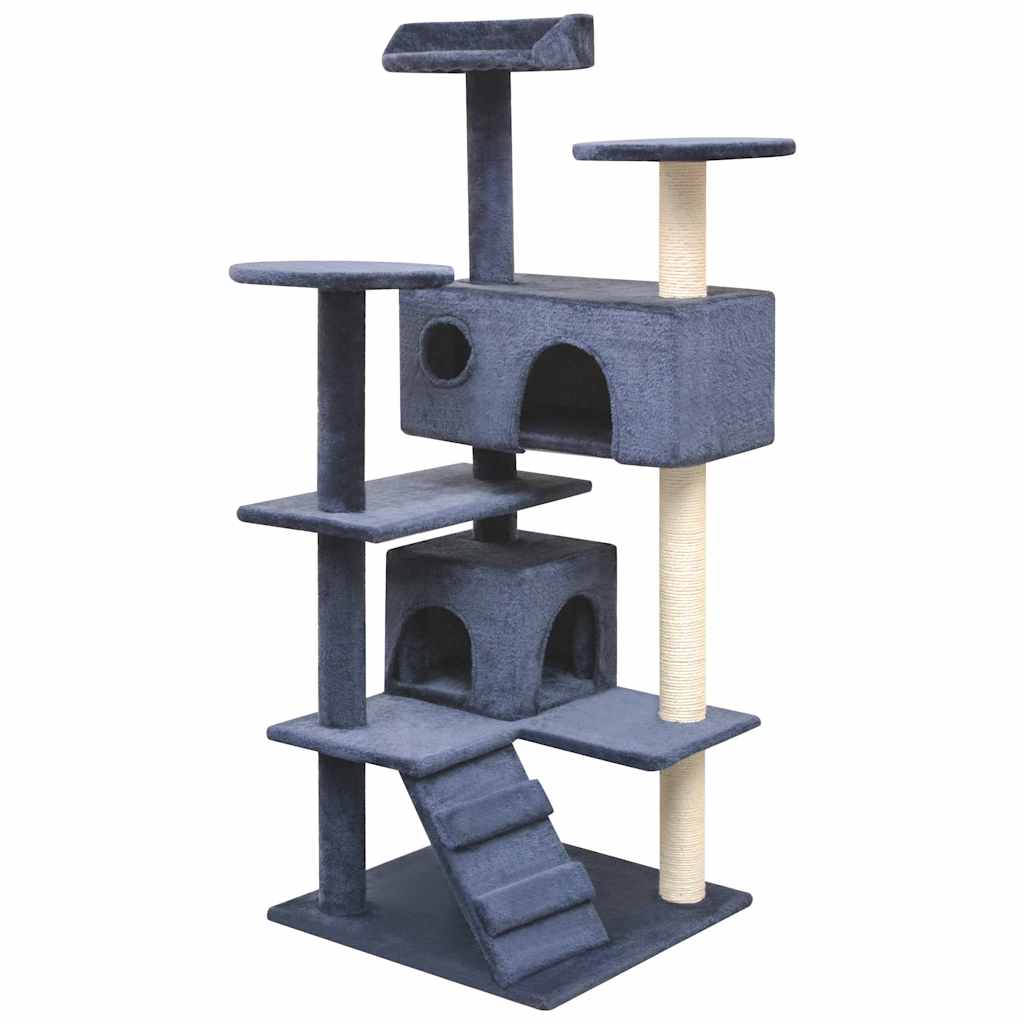vidaXL Katzen-Kratzbaum Sisal 125 cm Dunkelblau