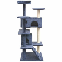 vidaXL Katzen-Kratzbaum Sisal 125 cm Dunkelblau