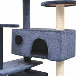 vidaXL Katzen-Kratzbaum Sisal 125 cm Dunkelblau