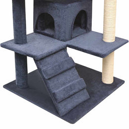 vidaXL Katzen-Kratzbaum Sisal 125 cm Dunkelblau