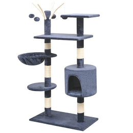 vidaXL Katzen-Kratzbaum 125 cm Dunkelblau
