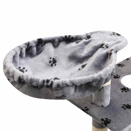 vidaXL Katzen-Kratzbaum 150 cm Pfoten-Aufdruck Grau