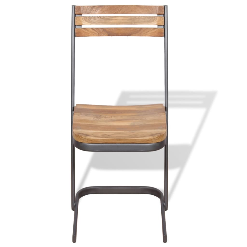 Esszimmerstühle 2 Stk. Massivholz Teak