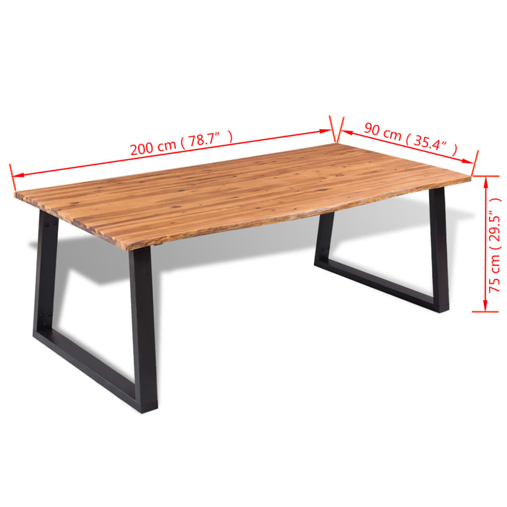 Esstisch Massivholz Akazie 200x90 cm