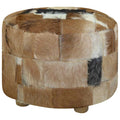 Hocker Ziegenleder Rund 50x50x45 cm
