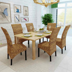 Esszimmerstühle 6 Stk. Abaca und Mango Massivholz