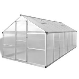 vidaXL Gewächshaus Verstärkt Aluminium 10,53 m²