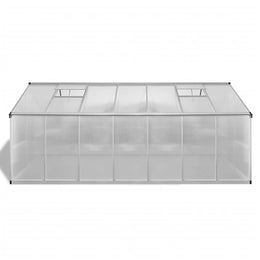 vidaXL Gewächshaus Verstärkt Aluminium 10,53 m²