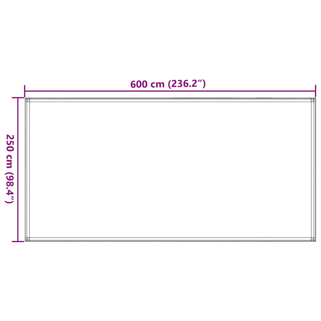 Zeltteppich 250 x 600 cm Anthrazit