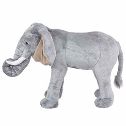 vidaXL Plüschtier Elefant Stehend Plüsch Grau XXL