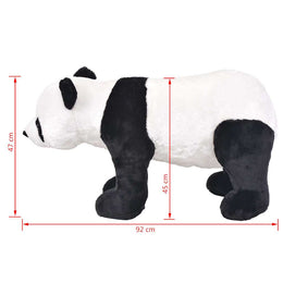 vidaXL Plüschtier Panda Stehend Plüsch Schwarz und Weiß XXL