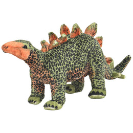 vidaXL Plüschtier Stegosaurus Stehend Plüsch Grün und Orange XXL