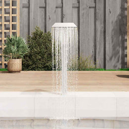 vidaXL Pool-Wasserfall Edelstahl 50x30x90 cm Silbern