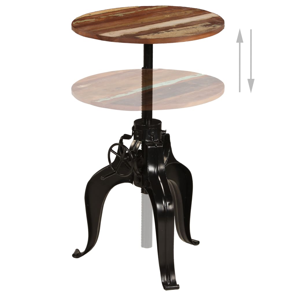 Bartisch Altholz Massiv 60x(76-110) cm