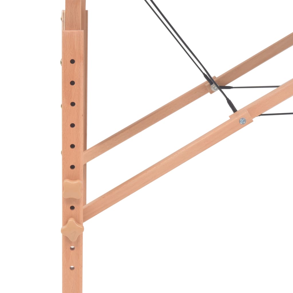 Massageliege 3-Zonen mit Hocker Klappbar 10 cm Sitz Weiß