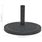 Sonnenschirmständer Harz Rund Schwarz 14 kg