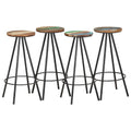 Barhocker 4 Stk. Massives Altholz