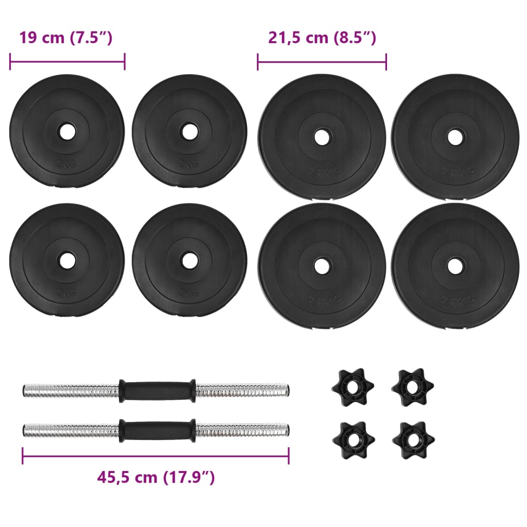 Hantelset 14-tlg. 20 kg