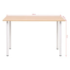 Esstisch 120×60×73 cm Eichenbraun und Weiß