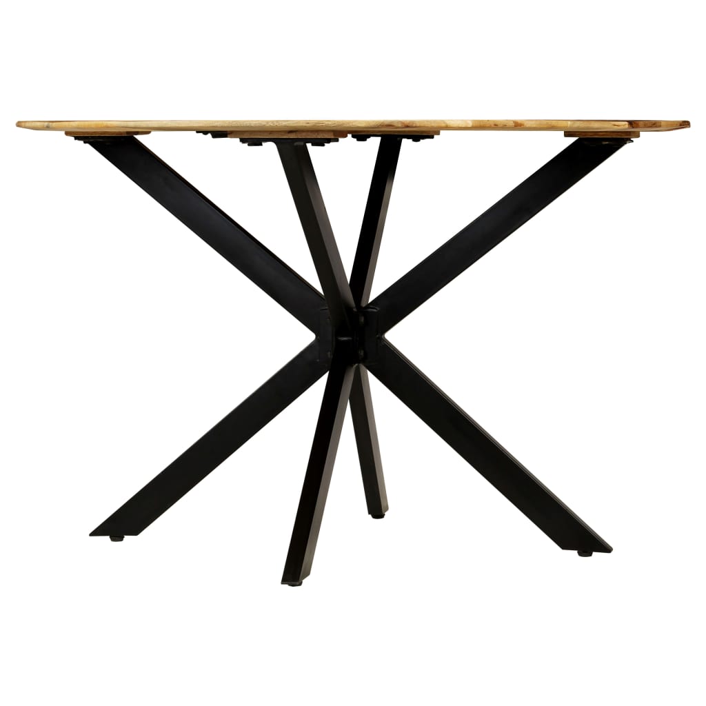 Esstisch Raues Massives Mangoholz und Stahl 120x77 cm