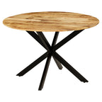 Esstisch Raues Massives Mangoholz und Stahl 120x77 cm