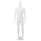 Männliche Schaufensterpuppe mit Glassockel Weiß 185 cm