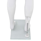 Männliche Schaufensterpuppe mit Glassockel Weiß 185 cm