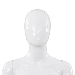 vidaXL Weibliche Schaufensterpuppe mit Glassockel Weiß 175 cm
