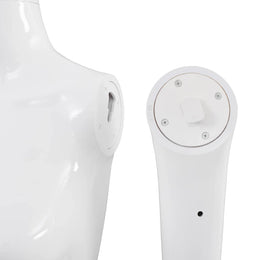 vidaXL Weibliche Schaufensterpuppe mit Glassockel Weiß 175 cm