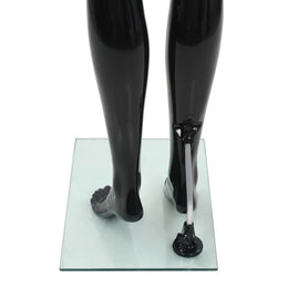vidaXL Weibliche Schaufensterpuppe mit Glassockel Schwarz 175 cm