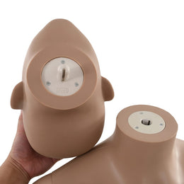 vidaXL Schaufensterpuppe Dame mit Glassockel Beige 180 cm