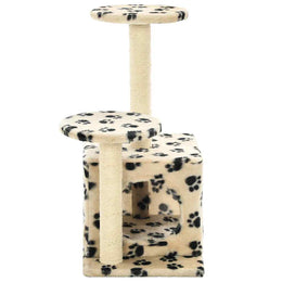 vidaXL Katzen-Kratzbaum Sisal 60 cm Beige Pfoten-Aufdruck