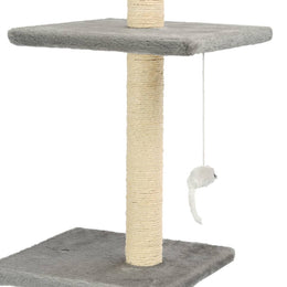 vidaXL Katzenbaum mit Sisal-Kratzsäulen 260 cm Grau