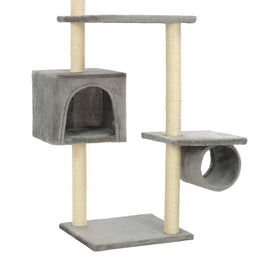vidaXL Katzenbaum mit Sisal-Kratzsäulen 260 cm Grau